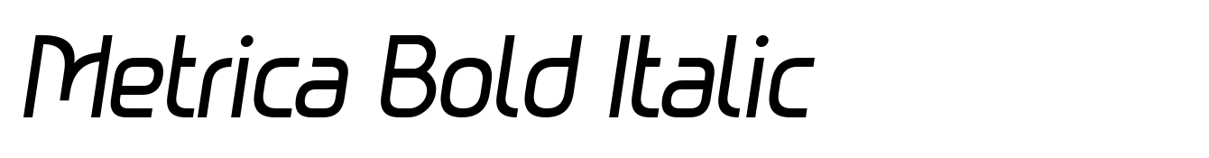 Metrica Bold Italic